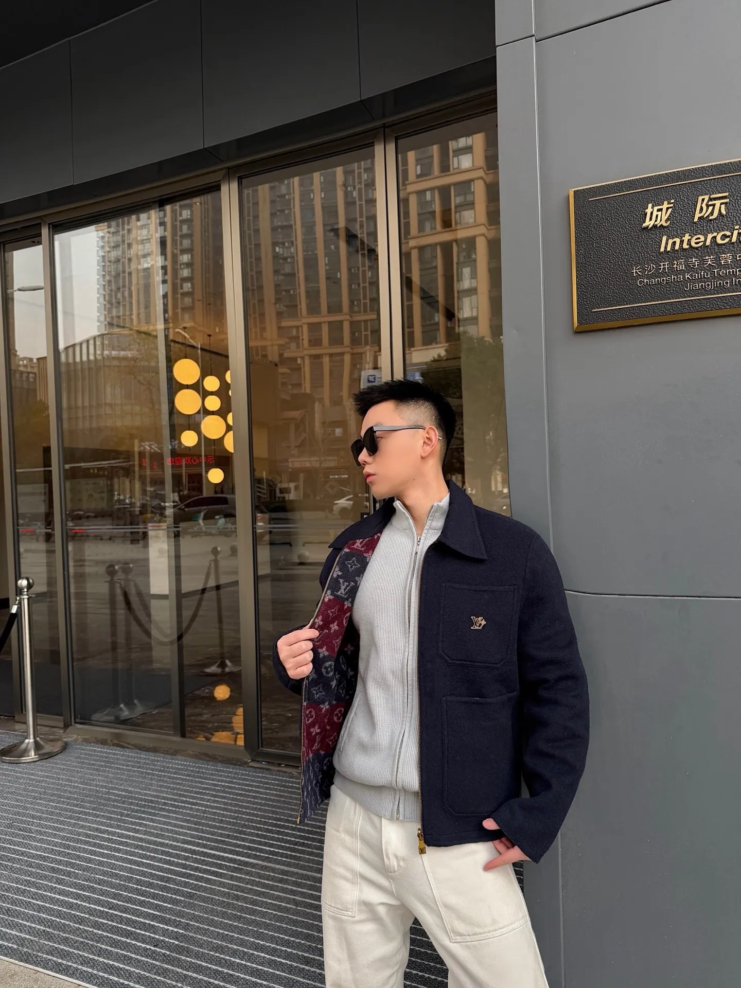 Louis Vuitton/Louis Vuitton 25Fw presbyopic logo double-sided wool jacket